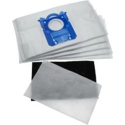 Vhbw 5 Sacs Micro Fibres Non Tissées Incl. 2 Filtres Compatible Avec Electrolux UltraSilencer ZEN, Viva Control, Viva Quickstop Aspirateur 17cm X 30cm