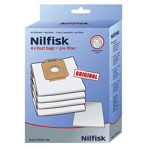 Sac D'aspirateur (x4) Nilfisk 128389187 1 Sac D'aspirateur (x4) Nilfisk 128389187
