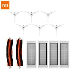 INSMA 4 Filtres Hepa + 2 Brosses Principales +6 Coté Pour Aspirateur Robot Xiaomi Mi