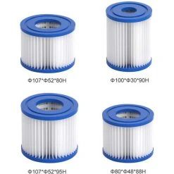 ASUPERMALL Piscine Filtre Cartouches Pour Intex Type D Filtre A Cartouche Piscine Epurateurs Remplacement, 1.07X5.2X9.5Cm -Aspirateur et sac Soldes 23396786 4