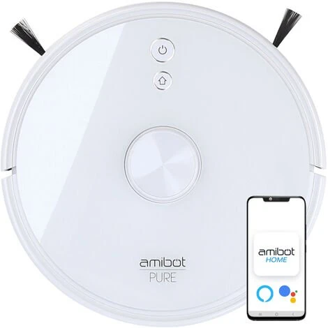 Robot Aspirateur Et Laveur AMIBOT Pure Laser Avec Cartographie Laser - White 1 Robot Aspirateur Et Laveur AMIBOT Pure Laser Avec Cartographie Laser - White