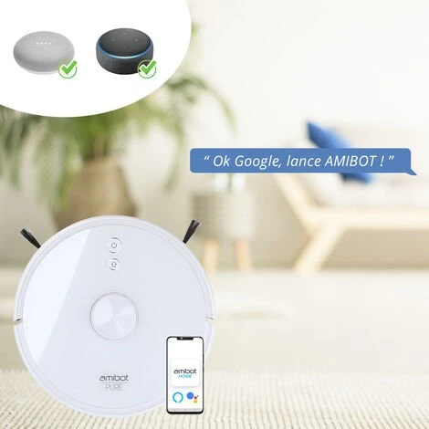 Robot Aspirateur Et Laveur AMIBOT Pure Laser Avec Cartographie Laser - White 4 Robot Aspirateur Et Laveur AMIBOT Pure Laser Avec Cartographie Laser - White – Image 4