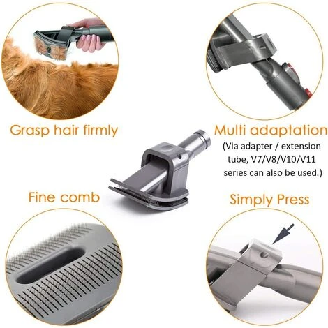 BRIDAY Dyson Dog Carding Brush, Brosse à Peigner Pour Poils De Chien/Chat Enlèvement Des Poils D'Animaux Dyson Accessoire Convient Aux Aspirateurs Dyson V6 DC24 DC25 DC35 DC45 DC65 DC66 3 BRIDAY Dyson Dog Carding Brush, Brosse à Peigner Pour Poils De Chien/Chat Enlèvement Des Poils D'Animaux Dyson Accessoire Convient Aux Aspirateurs Dyson V6 DC24 DC25 DC35 DC45 DC65 DC66 – Image 3