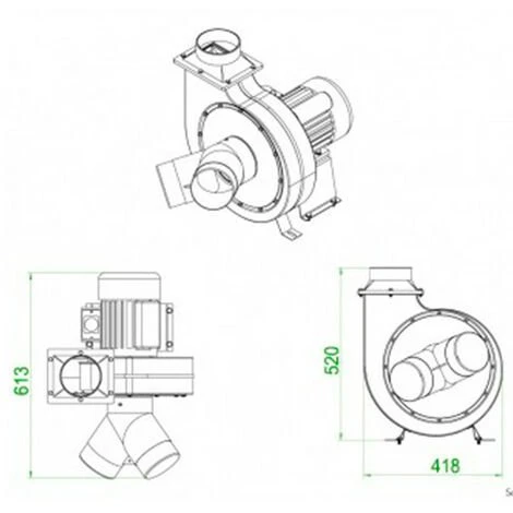 JEAN L'EBENISTE Turbine D'aspiration Pour Aspirateur Mobile FM300-MONO - 2 500 M3 - H - 1 500 W - 220 V 2 JEAN L'EBENISTE Turbine D'aspiration Pour Aspirateur Mobile FM300-MONO - 2 500 M3 - H - 1 500 W - 220 V – Image 2