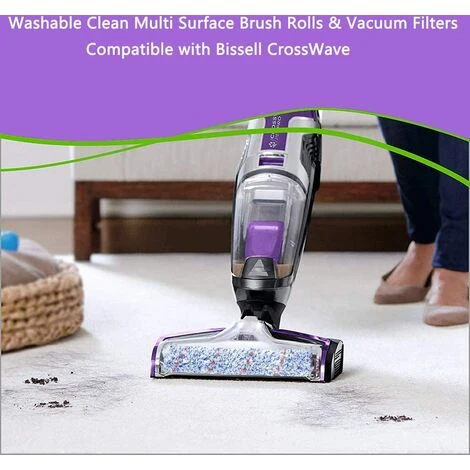 DEVENIRRICHE CrossWave Multi-Surface Brush Roll - Pièces De Rechange Pour Filtres Lavables 1608683, 160-8683, 1608684 Pour Aspirateur Bissell 1866F CrossWave 4 Paquets 5 DEVENIRRICHE CrossWave Multi-Surface Brush Roll - Pièces De Rechange Pour Filtres Lavables 1608683, 160-8683, 1608684 Pour Aspirateur Bissell 1866F CrossWave 4 Paquets – Image 5