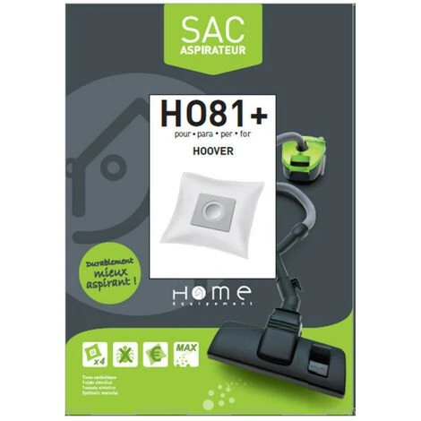 HOME EQUIPEMENT Sac Microfibre Adaptable Par 4 HEHO81+ Pour Aspirateur HOOVER TELIOS EXTRA - NC 1 HOME EQUIPEMENT Sac Microfibre Adaptable Par 4 HEHO81+ Pour Aspirateur HOOVER TELIOS EXTRA - NC