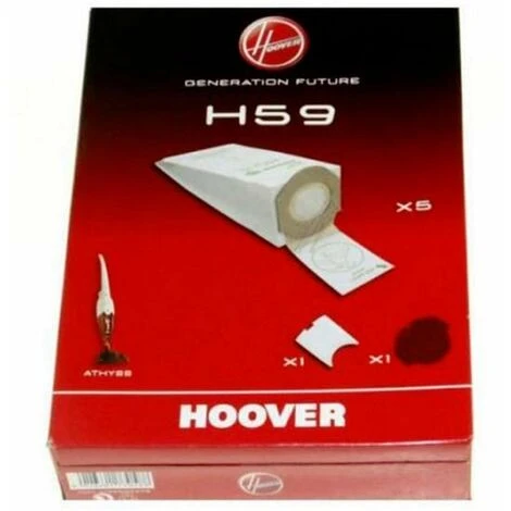 Boite De 5 Sacs 1 Filtre H59 ATHYSS (36594-52722) (35600279) Aspirateur HOOVER 1 Boite De 5 Sacs 1 Filtre H59 ATHYSS (36594-52722) (35600279) Aspirateur HOOVER