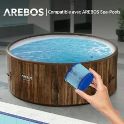 AREBOS Filtre De Piscine | 6X Cartouches De Filtre Spa Hot Tubs | Filtre Antimicrobien | Bleu -Aspirateur et sac Soldes 32697582 3