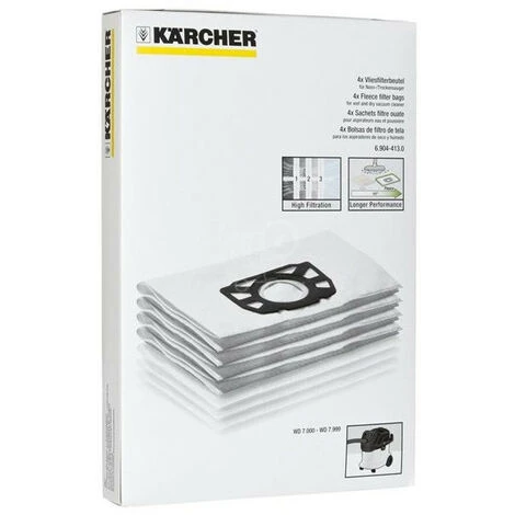 Karcher - Sachet Filtre Ouate WD 7200 - 7700 (paquet De 4) - 6.904-413.0 2 Karcher - Sachet Filtre Ouate WD 7200 - 7700 (paquet De 4) - 6.904-413.0 – Image 2