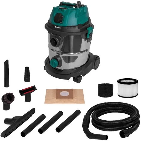 VONROC Aspirateur à Eau Et Poussière 1400W– Réservoir De 20L Et Tuyau De 3m - Mise En Marche Automatique, Fonction De Soufflage 2 VONROC Aspirateur à Eau Et Poussière 1400W– Réservoir De 20L Et Tuyau De 3m - Mise En Marche Automatique, Fonction De Soufflage – Image 2