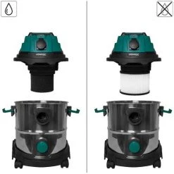 VONROC Aspirateur à Eau Et Poussière 1400W– Réservoir De 20L Et Tuyau De 3m - Mise En Marche Automatique, Fonction De Soufflage 6 VONROC Aspirateur à Eau Et Poussière 1400W– Réservoir De 20L Et Tuyau De 3m - Mise En Marche Automatique, Fonction De Soufflage -Aspirateur et sac Soldes 35347858 3