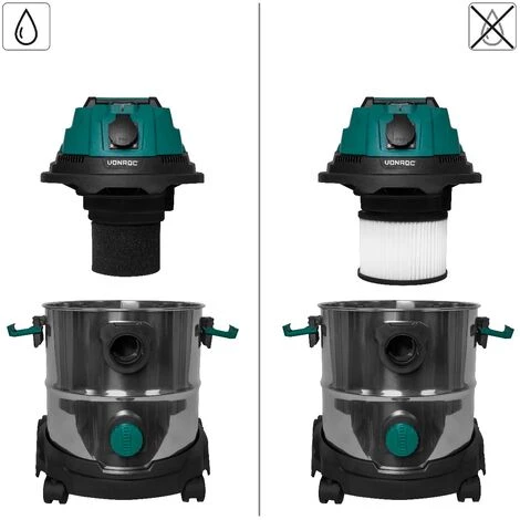 VONROC Aspirateur à Eau Et Poussière 1400W– Réservoir De 20L Et Tuyau De 3m - Mise En Marche Automatique, Fonction De Soufflage 3 VONROC Aspirateur à Eau Et Poussière 1400W– Réservoir De 20L Et Tuyau De 3m - Mise En Marche Automatique, Fonction De Soufflage – Image 3