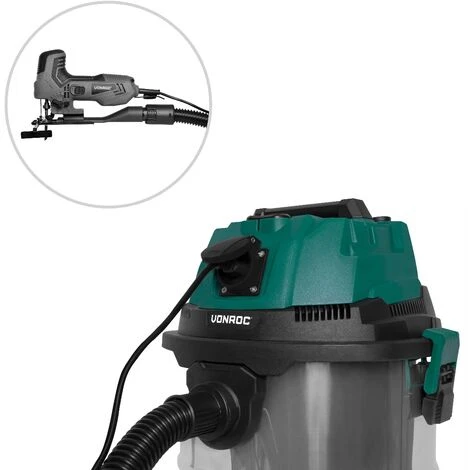 VONROC Aspirateur à Eau Et Poussière 1400W– Réservoir De 20L Et Tuyau De 3m - Mise En Marche Automatique, Fonction De Soufflage 4 VONROC Aspirateur à Eau Et Poussière 1400W– Réservoir De 20L Et Tuyau De 3m - Mise En Marche Automatique, Fonction De Soufflage – Image 4