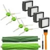 ABCRITAL Pièces De Rechange 9 Pièces Pour Aspirateur Irobot Roomba I&E Série I7 I7+ I3 I3+ I4 I4+ I6 I6+ I8 I8+/Plus E5 E6 E7, 1 Jeu De Brosses En Caoutchouc Multi-Faces, 4 Filtres D'Aspirateur Et 4 Brosses Latérales