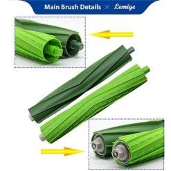 ABCRITAL Pièces De Rechange 9 Pièces Pour Aspirateur Irobot Roomba I&E Série I7 I7+ I3 I3+ I4 I4+ I6 I6+ I8 I8+/Plus E5 E6 E7, 1 Jeu De Brosses En Caoutchouc Multi-Faces, 4 Filtres D'Aspirateur Et 4 Brosses Latérales -Aspirateur et sac Soldes 36824552 3