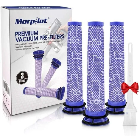 Morpilot Dyson Filtre Lot De 3 Pre-Moteur Filtre Lavables Pour Dyson V6 V7 V8 DC58 DC59 DC61 DC62 DC74,Remplacement Pour DY-965661-0 1 Morpilot Dyson Filtre Lot De 3 Pre-Moteur Filtre Lavables Pour Dyson V6 V7 V8 DC58 DC59 DC61 DC62 DC74,Remplacement Pour DY-965661-0