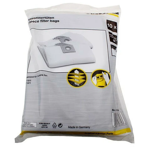 Karcher - Sacs Filtrant Non Tissé, 3couches (x10) - 69043150 3 Karcher - Sacs Filtrant Non Tissé, 3couches (x10) - 69043150 – Image 3