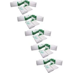 Vhbw 50x Sacs Remplacement Pour Vorwerk FP140/150 Pour Aspirateur - Microfibres Non Tissées, 26cm X 14cm, Blanc / Vert