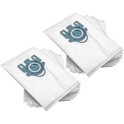 Vhbw 20x Sacs Compatible Avec Miele Parkett & Co 4000, Parkett 2000, Parkett 500 Aspirateur - Microfibres Non Tissées, 27,5cm X 18cm, Blanc
