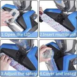 DEVENIRRICHE Brosses Rouleaux Multi-Surfaces, Accessoires Pour Bissell Crosswave Brosse Rouleau Et Filtre De Remplacement Pour Crosswave Bissell Aspirateur Avec 1 Brosse De Nettoyage -Aspirateur et sac Soldes 47507276 4