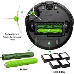 READCLY Pièces De Rechange Pour IRobot 4624878 Brosses En Caoutchouc Brosses Latérales Filtre Pour Aspirateurs Roomba Série I Et E I7 I7 Plus E5 E6 E7 Kit IRobot Pour Aspirateur Robot Brosses Et Accessoire Roomba -Aspirateur et sac Soldes 48782903 3
