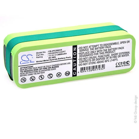 NX ™ NX - Batterie Aspirateur Compatible Infinuvo 14.4V 2.8Ah - CS-IFC200VX;CSIFC200V 1 NX ™ NX - Batterie Aspirateur Compatible Infinuvo 14.4V 2.8Ah - CS-IFC200VX;CSIFC200V