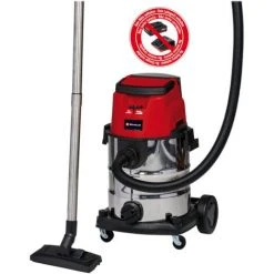 Einhell Aspirateur Eaux Et Poussières Sans Fil TE-VC 36/25 Li S - Solo Power X-Change (36V, Cuve Inox 25L, 76 Db) Livré Sans Batterie Ni Chargeur