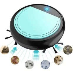 BARES Aspirateur Robot, 4 En 1 3200Pa Machine De Balayage Intelligente Automatique Super Silencieuse Avec Balayage Et Obstacles Pour éviter Les Obstacles Pour Poils D'animaux, Tapis Durs, Carreaux