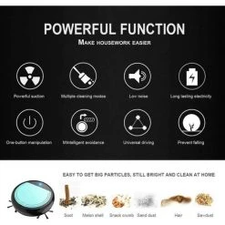 BARES Aspirateur Robot, 4 En 1 3200Pa Machine De Balayage Intelligente Automatique Super Silencieuse Avec Balayage Et Obstacles Pour éviter Les Obstacles Pour Poils D'animaux, Tapis Durs, Carreaux -Aspirateur et sac Soldes 52555993 5