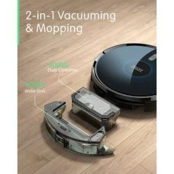 ZOOZEE Aspirateur Robot Z50 2-en-1 Aspirateur Et Vadrouille Avec Batterie LG 5200mAh 3000Pa MAX Suction Fonctionne Avec Alexa & Siri Pour Poils D'animaux, Sols Durs Et Moquette -Aspirateur et sac Soldes 52795127 5