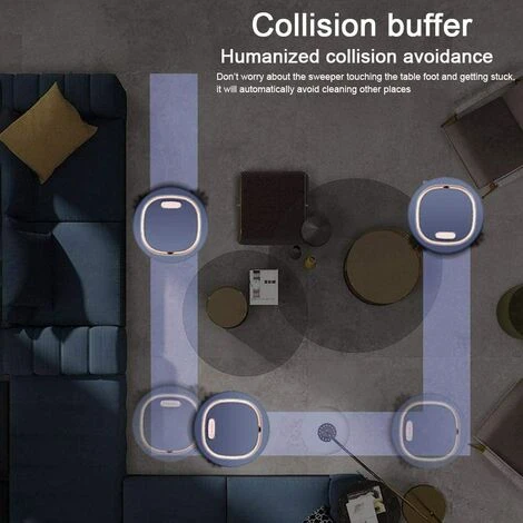 DECKON Aspirateur Robot, Aspirateur Et Laveur De Sol 3 EN 1, Super Aspiration,1500Pa Aspirateur Robot Laveur Avec Fonction Nettoyage, Idéal Pour Le Poils DAnimaux Cheveux Poussière 5 DECKON Aspirateur Robot, Aspirateur Et Laveur De Sol 3 EN 1, Super Aspiration,1500Pa Aspirateur Robot Laveur Avec Fonction Nettoyage, Idéal Pour Le Poils DAnimaux Cheveux Poussière – Image 5