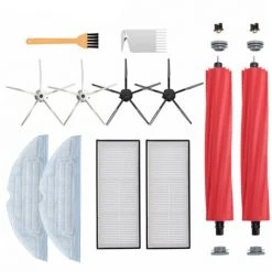 PERLE RARE Kit Accessoires De Rechange Pour Xiaomi Roborock S7 Brosse Principale Rouleau Serpillère Lingettes Filtre Blanc Brosses Latérales De Rechange Pour Aspirateur (lot De 12)