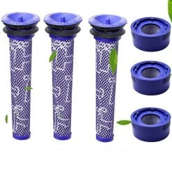 PERLE RARE Filtre Pour Dyson,filtres De Rechange Aspirateur Pour Dyson V7 Et V8 Absolute Et Animal, 3 Post-filtres HEPA, 3 Pré-filtres, Pièce De Rechange(V7V8)