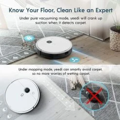 Yeedi Vac Station 3000Pa Aspirateur Robot Détection Des Tapis Programme AOTO MOP 9 Yeedi Vac Station 3000Pa Aspirateur Robot Détection Des Tapis Programme AOTO MOP -Aspirateur et sac Soldes 54970331 5