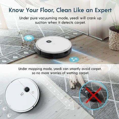 Yeedi Vac Station 3000Pa Aspirateur Robot Détection Des Tapis Programme AOTO MOP 5 Yeedi Vac Station 3000Pa Aspirateur Robot Détection Des Tapis Programme AOTO MOP – Image 5