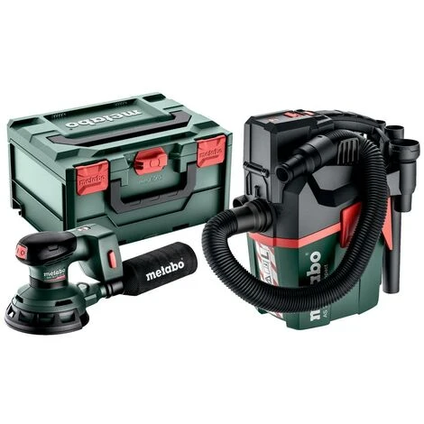 METABO® Metabo Set Ponceuse Excentrique Sans Fil SXA 18 LTX 125 BL + Aspirateur Sans Fil AS 18 L PC Compact - 691199000 1 METABO® Metabo Set Ponceuse Excentrique Sans Fil SXA 18 LTX 125 BL + Aspirateur Sans Fil AS 18 L PC Compact - 691199000