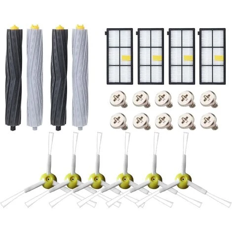CADEAUX Kit Pièces Accessoires Compatible Avec Roomba Serie 800 805 850 860 865 866 870 871 880 886 890 891 895 896 900 960 965 966 980 Filtres Et Brosses Pour Aspirateur Robot De, 24in1 1 CADEAUX Kit Pièces Accessoires Compatible Avec Roomba Serie 800 805 850 860 865 866 870 871 880 886 890 891 895 896 900 960 965 966 980 Filtres Et Brosses Pour Aspirateur Robot De, 24in1