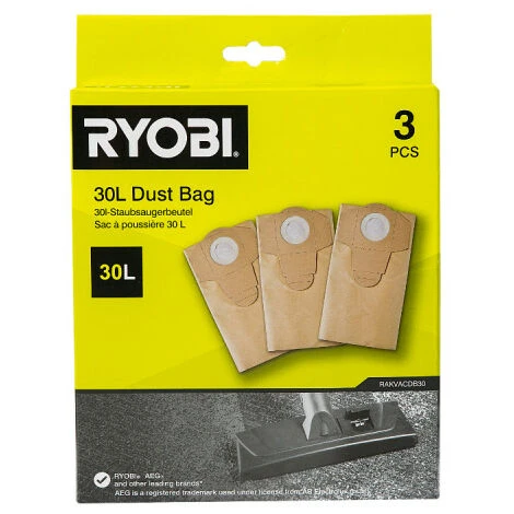 Lot De 3 Sacs Poussière RYOBI - 30 L - RAKVACDB30 2 Lot De 3 Sacs Poussière RYOBI - 30 L - RAKVACDB30 – Image 2