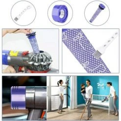 TINOR Lot De 3 Filtres Post-moteur Et Pré-HEPA De Rechange Pour Aspirateur Sans Fil Dyson V7, V8 Animal Absolute DY-965661-01, DY-967478-01 -Aspirateur et sac Soldes 56702741 5