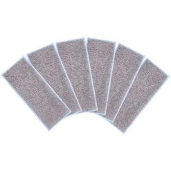 LRISHOM 6Pcs Accessoires De Nettoyage De Balayeuse De Robot Accessoires De Remplacement De Vadrouille, Lingettes Sèches / Humides Lavables, Pour Balayeuse De Robot IRobot Braava Jet M6, 6Pcs Vadrouille Humide