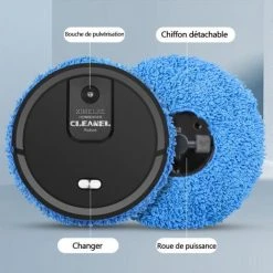 LRISHOM 3-In-1 Robot Nettoyeur Wet & Dry Recurage Humidifying Nettoyage Automatique De Charge Usb, Blanc - Blanc 7 LRISHOM 3-In-1 Robot Nettoyeur Wet & Dry Recurage Humidifying Nettoyage Automatique De Charge Usb, Blanc - Blanc -Aspirateur et sac Soldes 57112209 3