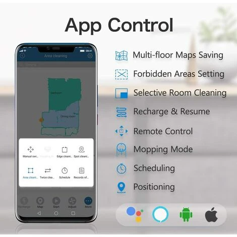 PROSCENIC M6 PRO - Aspirateur Robot Laveur 2 En 1 - Aspiration Et Lavage - Navigation Laser - 2600 Pa - Connection Alexa Et App 2 PROSCENIC M6 PRO - Aspirateur Robot Laveur 2 En 1 - Aspiration Et Lavage - Navigation Laser - 2600 Pa - Connection Alexa Et App – Image 2