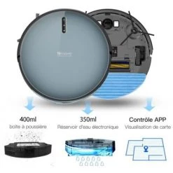 PROSCENIC 830P - Aspirateur Robot Connecté Avec Navigation Intelligente - Fonction Lavage - 0,6L - Wifi -Aspirateur et sac Soldes 58078210 3