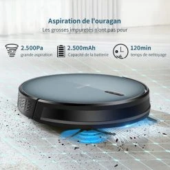 PROSCENIC 830P - Aspirateur Robot Connecté Avec Navigation Intelligente - Fonction Lavage - 0,6L - Wifi -Aspirateur et sac Soldes 58078210 4