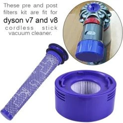 GALOZZOIT 3 Paquet Pre Et Moteur Post Remplacement Du Filtre Pour Dyson V8 Et V7 Aspirateur Sans Fil Ensemble De Filtres, Pack Familial -Aspirateur et sac Soldes 60111404 5