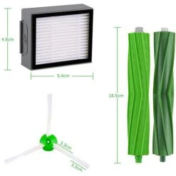 MINETGNON KIT Pack De 10 Accesoires Pour IRobot Roomba Aspirateur (Brosses + Filtres) - S¨¦ries I3/i3+/i4/i7/i7+/E5/E6/E7 -Aspirateur et sac Soldes 60155101 4