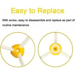 MINETGNON KIT Pack De 6 Brosses Lat¨¦rales +6 Vis Pour IRobot Roomba Aspirateur - S¨¦ries 500 & 600 & 700 -models 600 610 620 694 760 770 780 -Aspirateur et sac Soldes 60155102 4