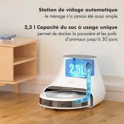 Aspirateur Robot Neabot Q11 4000pa 3 En 1 Avec Poubelle Auto-vidage - Navigation Intelligente LDS - ?Blanc Nacré,Fortuna Lai