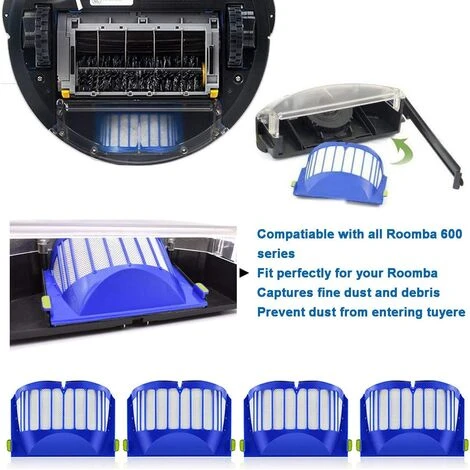 BENOBBY KIDS Accessoires Compatibles Pour IRobot Roomba Séries 600 610 614 620 625 630 635 640 645 650 655 660 665 670 671 680 690 691 Aspirateur - 16pcs 3 BENOBBY KIDS Accessoires Compatibles Pour IRobot Roomba Séries 600 610 614 620 625 630 635 640 645 650 655 660 665 670 671 680 690 691 Aspirateur - 16pcs – Image 3