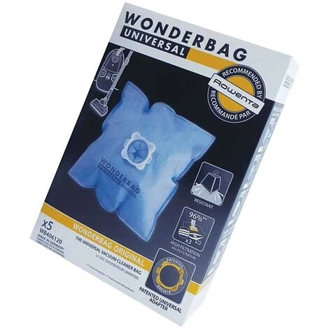 Boîte De 5 Sacs Microfibres WONDERBAG (WB406120) Aspirateur ROWENTA, MOULINEX, CALOR 1 Boîte De 5 Sacs Microfibres WONDERBAG (WB406120) Aspirateur ROWENTA, MOULINEX, CALOR